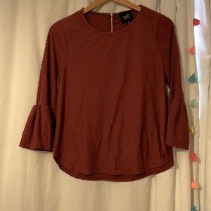 W5 rust orange color blouse, size small